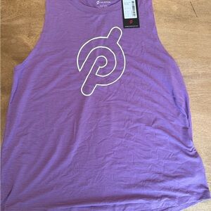 Peloton Lavender Ribbed Cinch Tank Top